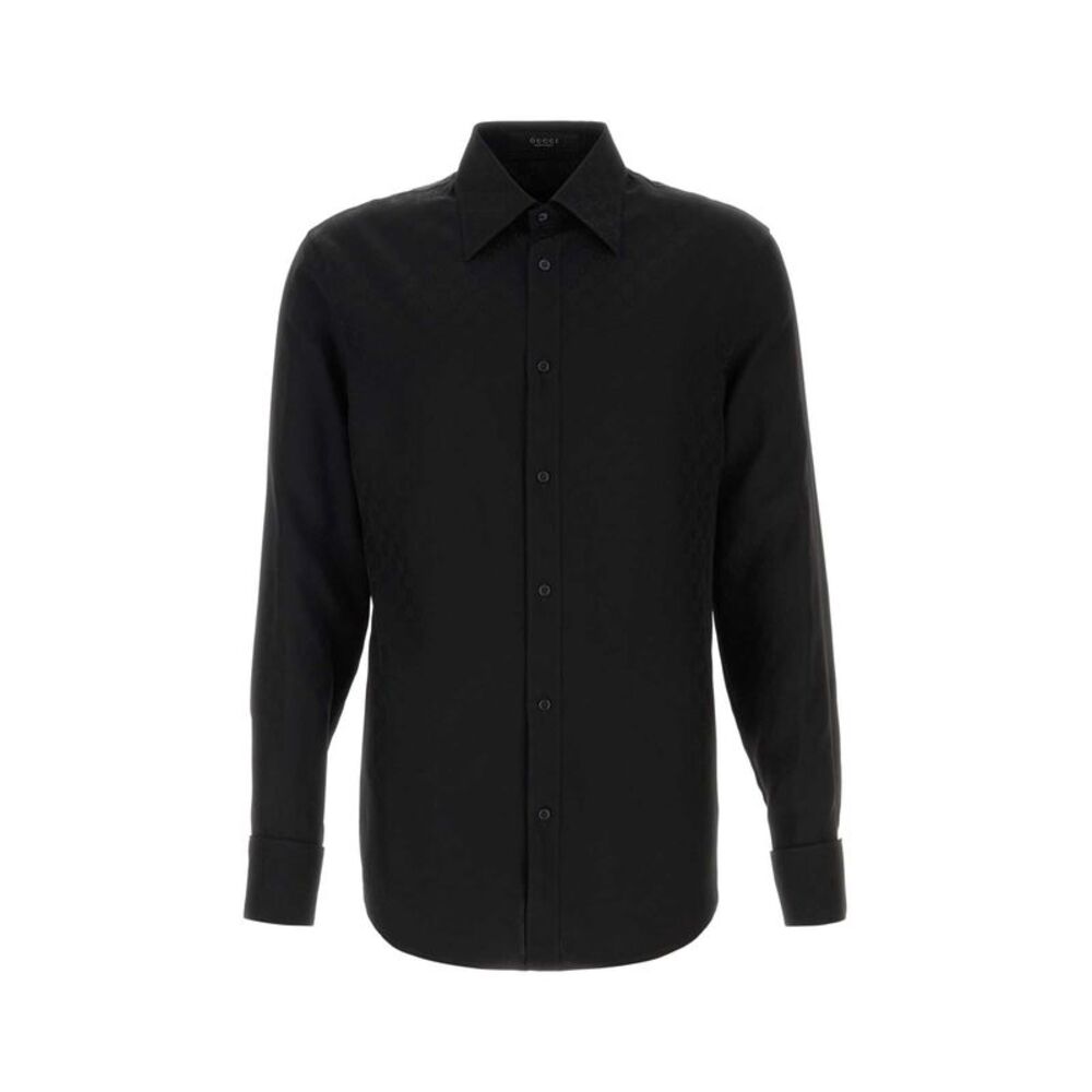 Gucci Men Black Twill Shirt